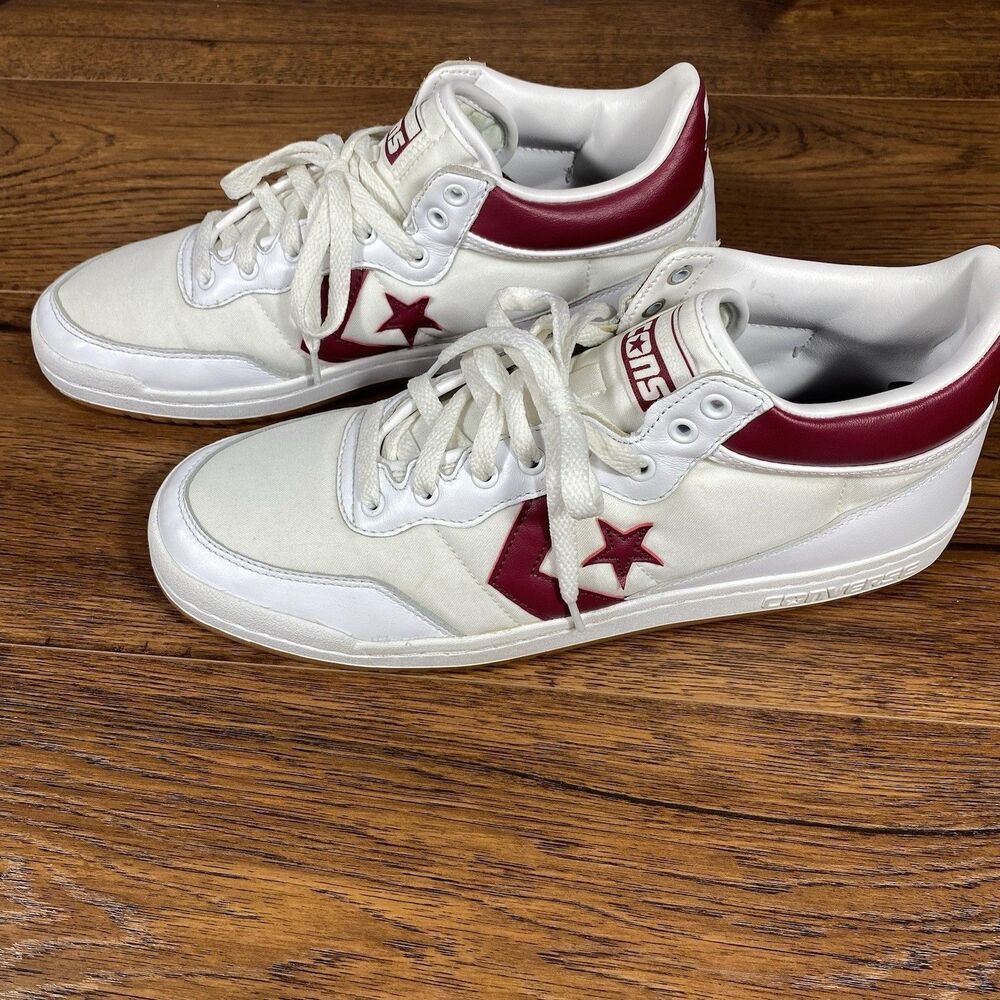 Converse Fastbreak Pro Mid Top‎ White/Cream Team Red-Gum Mens Size 9.5